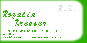 rozalia kresser business card